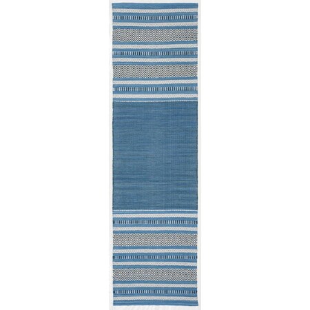 Safavieh Montauk Hand Woven Runner RugBlue & Grey 2 ft. 3 in. x 8 ft. MTK214A-28